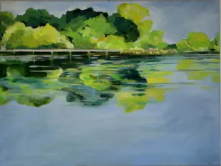 THE OLD DOCK AT THE DOG PARK ACRYLIC on Canvas 18” x 24” $350.00