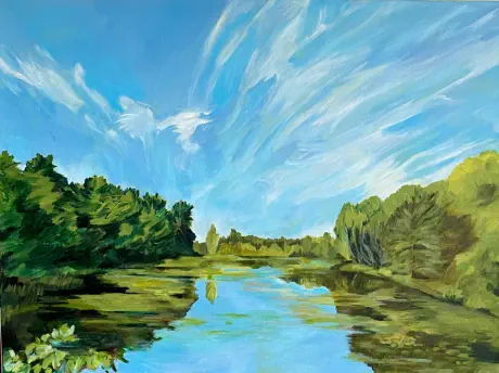 Pinery River Reflections - ACRYLIC on Canvas 18” x 24" $400.00