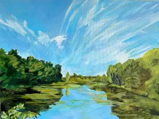 Pinery River Reflections - ACRYLIC on Canvas 18” x 24" $400.00